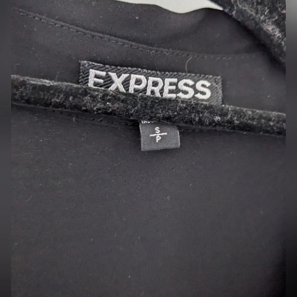Express Black Blouse with White Trim - Picture 5 of 5